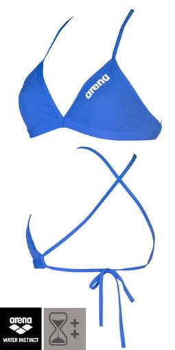 Arena Womens Solid Tie Back MaxLife Bikini Top