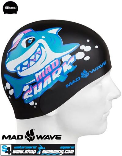 GREY CAMO SHARK Silicone CRITTER Learn to Swim Cap Child Swimming 39700-GS Jaws 